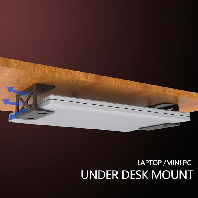 Under Desk Laptop/Mini PC Storage Mount,CPU Holder,Compatible with Dell OptiPlex,Mac Book,Mac mini and More. (Pack of 2) - Image 7