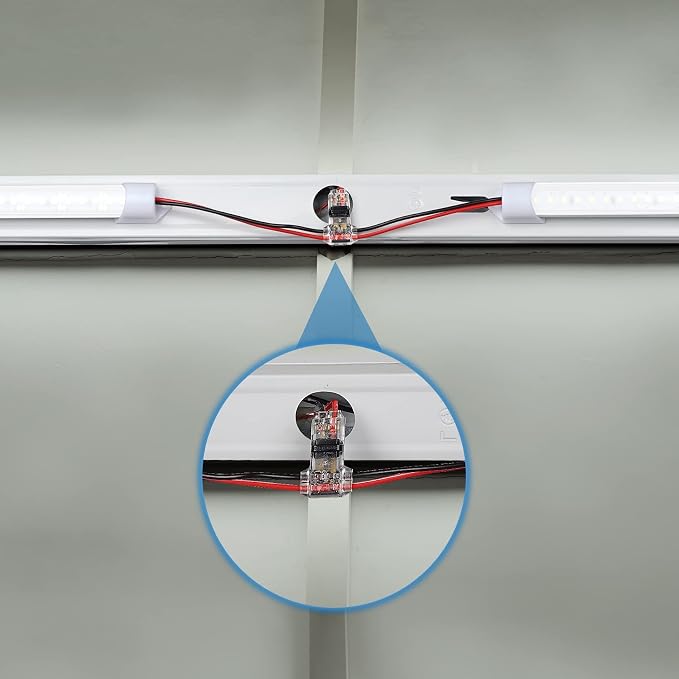 65.6ft 22 Gauge AWG LED Extension Cable Wire Cord and 12 Pcs 3 Way Wire Connectors T Tap Low Voltage 2 Pin Small Wire Connectors No Wire Stripping - Image 8