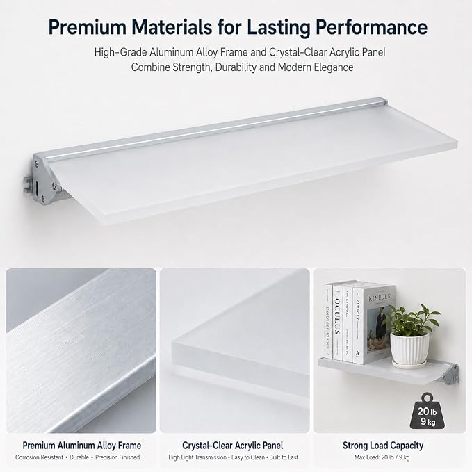 RGB LED Floating Shelves, 2-Pack, App Control, Gaming Room Decor - Image 4