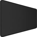 Large Gaming Mouse pad, 31.5x15.7 in Extended Desk Pad with Stitched Edges | Mousepad, Premium Microfiber Cloth Surface Waterproof Non-Slip Stable Rubber Base Keyboard Mat for Office Home Gaming, Black by BOOEUDI