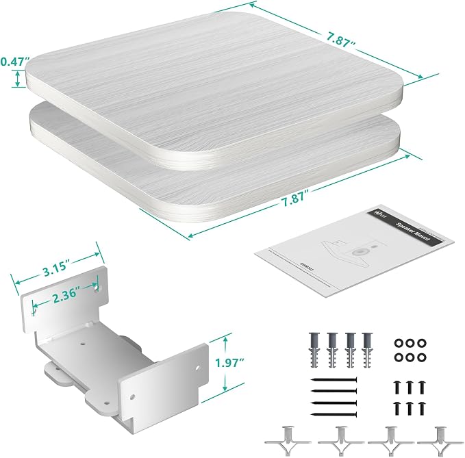 WALI Surround Sound Speaker Wall Mount, 1 Pair Heavy Duty Floating Shelf - Image 8