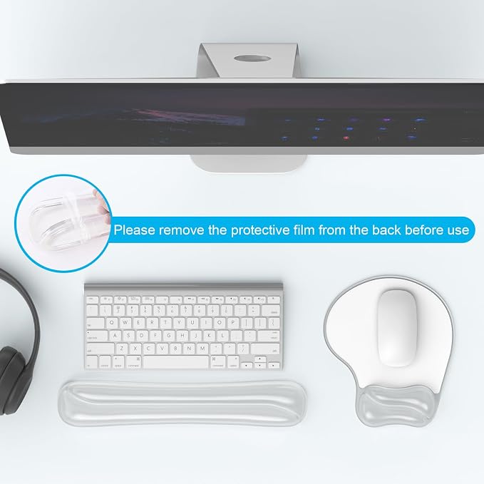 Gel Wrist Rest Mouse Pad Set, Ergonomic Support for Office Gaming - Image 3