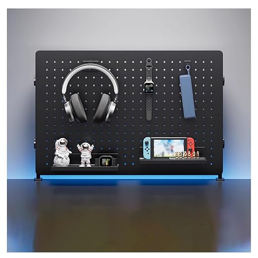 Clamp On Desk Pegboard Peg Board for Desk Pegboard Detachable Gaming for Office & Home Desktop Organizer(Black,15.7X23.6IN) by Unknown