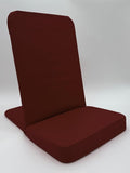 Original BackJack-Made in THE USA- Folding Burgundy Cotton Fabric Lightweight Floor Seating Chair for Gaming, Families, Parents, Daycare, Back Support, Reading, Yoga, Meditation, Dorm by BACKJACK+BJI