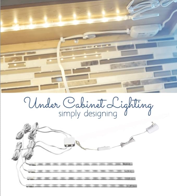 Cefrank Display Lights, 16" LED Light Bar, 4-Pack Linkable Warm White Kit - Image 2