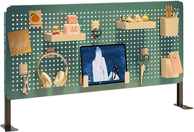 Desk Extender Steel Desktop Organizer, Desk Pegboard for Office Gaming Home, Gaming Pegboard,Pegboard for Desk,Work Desk Organizer, Standing Desk Accessories, No-Drill,B,40*80cm/16*31in by Unknown