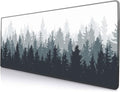 Gaming Mouse Pad Large, Keyboard Mouse Mat Desk Pad, Non-Slip Rubber Base with Stitched Edges Mousepad, 31.5X11.8 inch Misty Forest Tree by SANWUMIAN