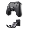 Controller Holder Wall Mount (2 Pack) - Metal Gaming Controller Stand for Xbox Series X S, PS5 PS4 Switch Pro Nintendo and More Controllers, PC Gaming Stuff Accessories with Stable 3M Adhesive (Black) by GEVO