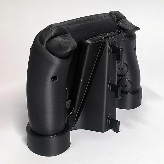 3D Printed Controller Organizer for Pegboard Wall Storage, Side Cradle Desktop Stand with Open Top Access for Dock Alignment and Tidy Gaming Areas - Image 4