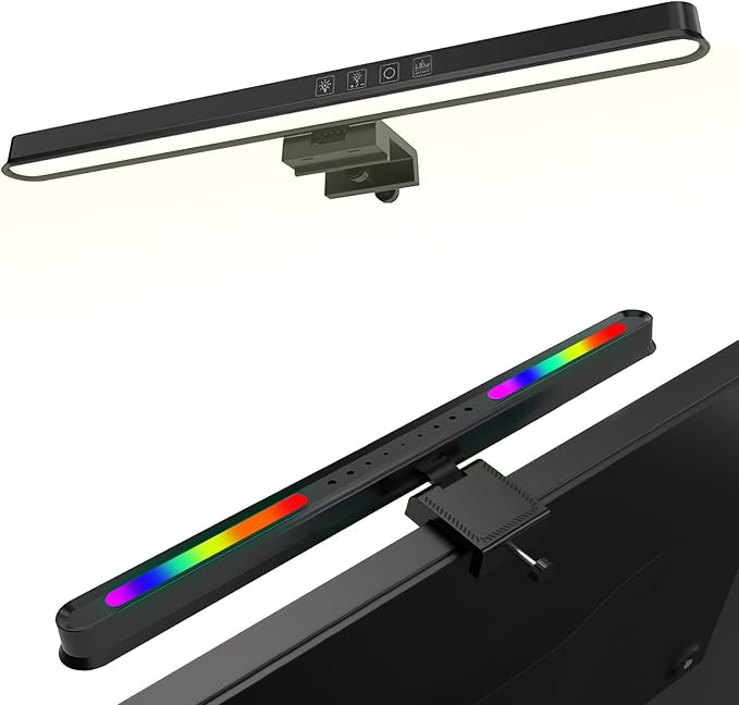 HomeBeyond Monitor Light Bar, USB LED Task Lamp for Flat Screens, Eye-Care Dimmable Desk Lamp with Touch Control, No Glare Reading Light for Home Office by Unknown