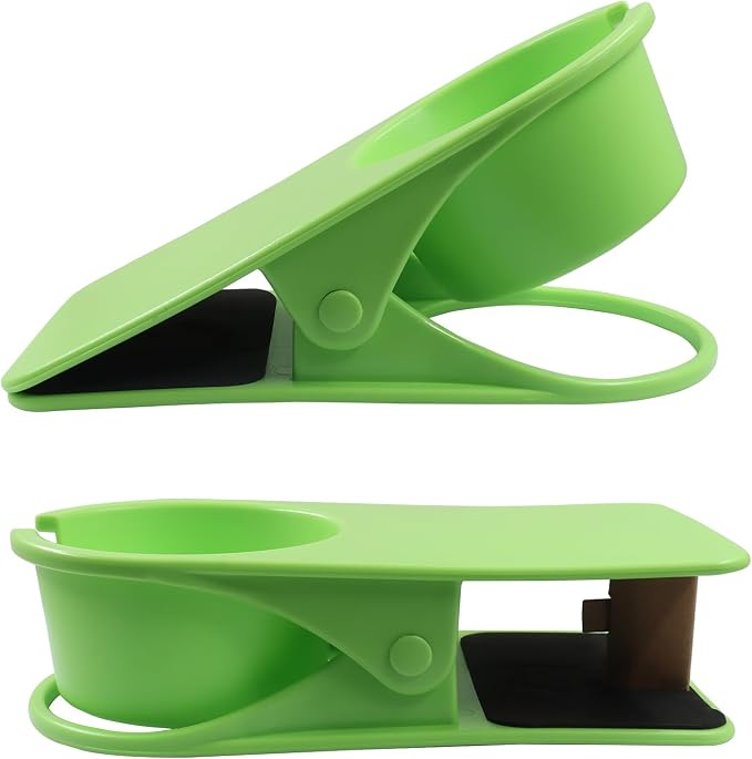 Hordion 2PCS Drinking Cup Holder Clip, Desk Drink Holder Clip Green - Image 3