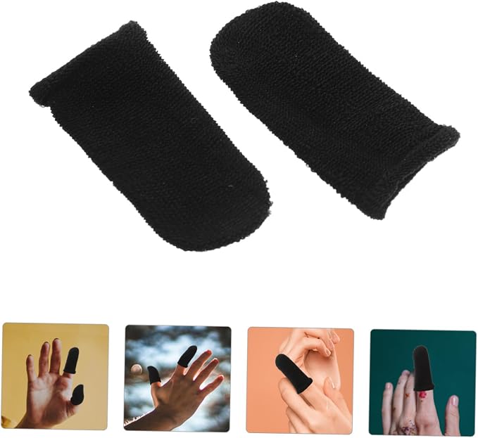 MAGICLULU 10PCS Ultra Thin Breathable Finger Sleeves for Mobile Gaming Sweat-Resistant Gaming Gloves Finger Protectors for Gamers Black Touchscreen - Image 7