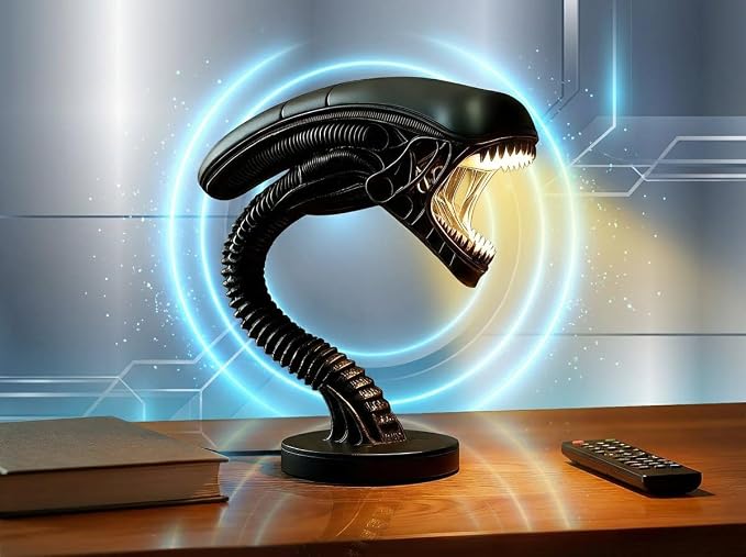 Alien Space Monster LED Desk Lamp 3D Resin Night Light for Sci-Fi Lovers, Alien Desk Lamp, Home Decorative Lighting; Horror Inspired Decorative Lamp for Desk, or Bedside Table (Mid Century) - Image 5