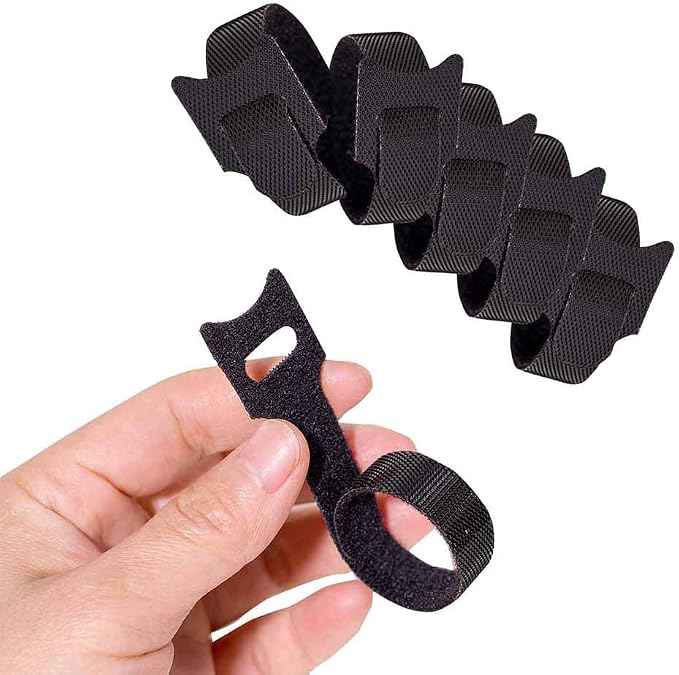 BALABALA 200PCS Cable Ties 4+6+8+10 Inch, Reusable Hook and Loop Straps for Cord Management, Fabric Fastening Straps, Multi-Color Adjustable Cable Organizer for Home Office Electronics - Image 5