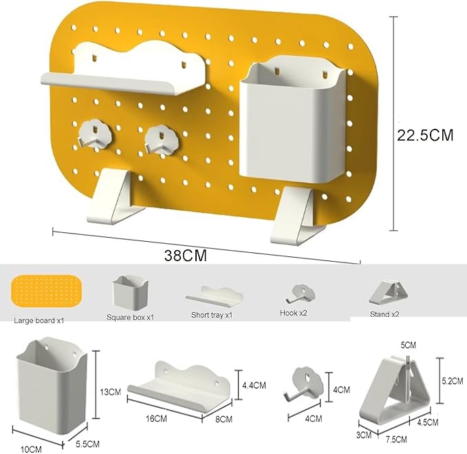 Mountable Display Pegboard with Privacy Panels and Desk Organizer Set - Enhance Office and Gaming Space Organization - Image 2