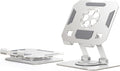 360° Rotatable Metal Tablet Stand(Backboard Soccer Cutout Design), Adjustable Folding Desktop Stand for iPad/iPhone/Switch, Universal Use for Office/Movie/Studying/Drawing/Gaming, Silver by ElevateYourEverydayEngineeredforStabilityDesignedforLife