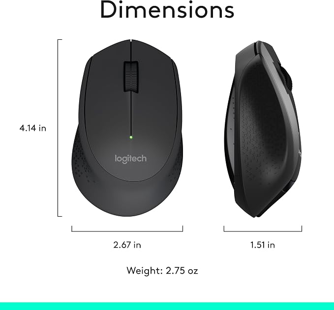 Logitech MK345 Full Size Wireless Keyboard and Mouse Combo - Black - Image 10