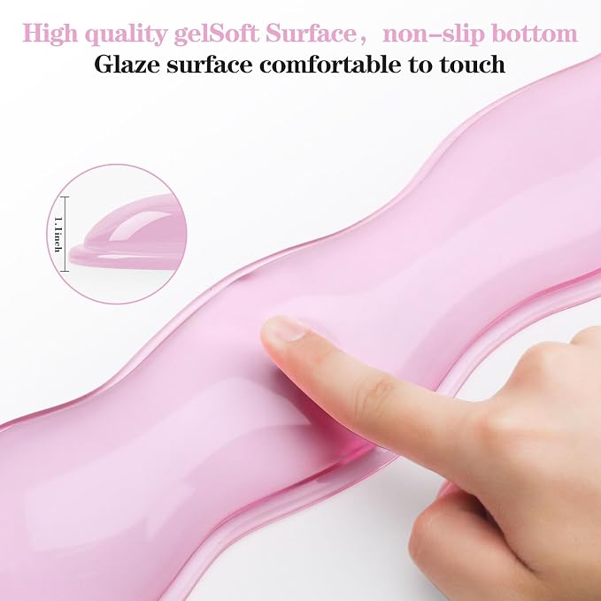 Gel Wrist Rest for Keyboard and Mouse, Wrist Rest for Keyboard, Mouse Wrist Support, Pain Relief, Cool Touch, Non-Skid, Mouse Wrist pad - Image 5