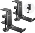 2 Pack Aluminum Headphone Stand Hanger Foldable by Goldmille