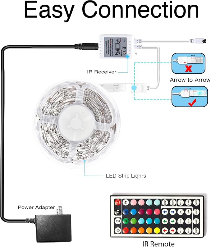 DAYBETTER Led Lights for Bedroom, 32.8ft Led Strip Lights RGB Color Changing Strip Light with Remote Control, Led Light for Room Decor, Home Decor - Image 3