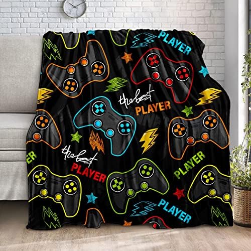 lirs Bedding Gaming Throw Blanket 80" x 60’’ Super Soft, Fleece, Gamer Gift for Couch Sofa for for Kids Boys Teens Video Game (MT-A11, 80’’x60) - Image 2