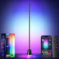 RGBICW Corner Floor Lamp, Modern LED Ambient Lighting, Jet Black by Unknown