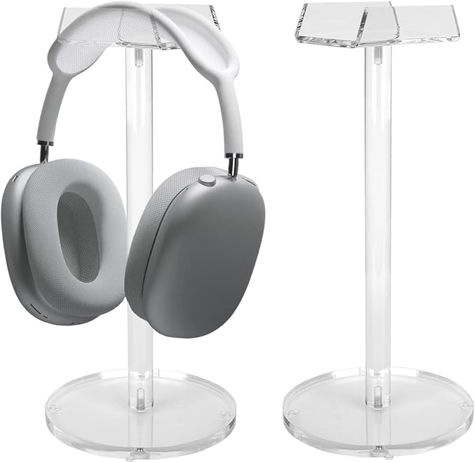 Acrylic Desktop Headphone Holder, Countertop Accessories Stand,Universal for All Music Gaming Headsets 1 Pack(DP015) by Dealpoli
