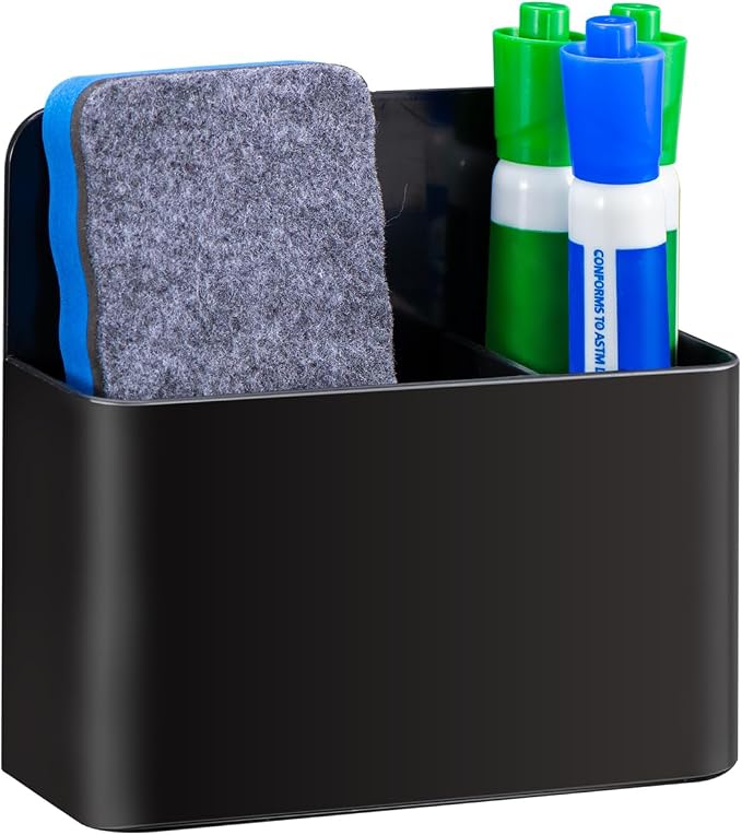 Simetufy Magnetic Dry Erase Marker Holder, Magnetic Pen Holder, Black by Simetufy