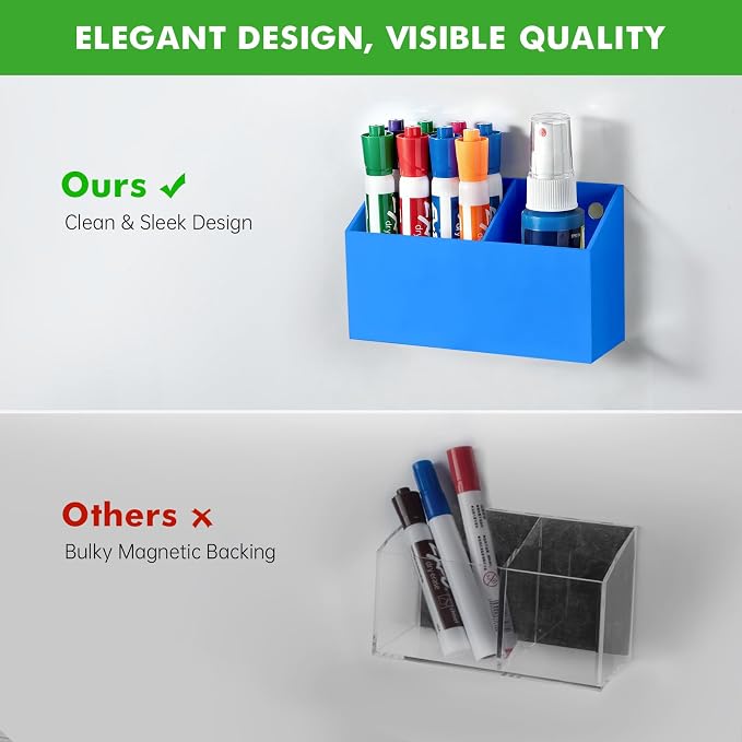 Acrylic Magnetic Pen Holder for Whiteboard,Fridge, School Supplies - Image 3