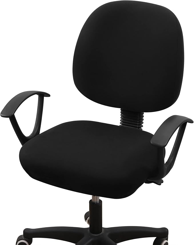 Smiry Stretch Printed Office Computer Desk Chair Covers for Seat & Backrest | Stretch Fit, Soft Fabric Universal Washable Removable, Anti-Dust Rotating Chair Slipcovers Protector by Smiry