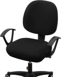 Smiry Stretch Printed Office Computer Desk Chair Covers for Seat & Backrest | Stretch Fit, Soft Fabric Universal Washable Removable, Anti-Dust Rotating Chair Slipcovers Protector by Smiry