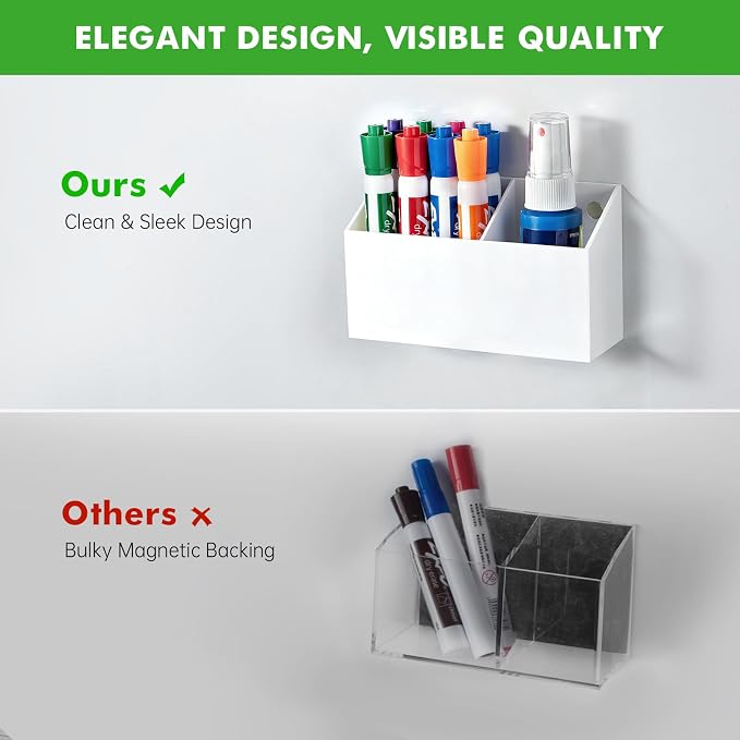 Acrylic Magnetic Pen Holder for Whiteboard,Fridge, School Supplies - Image 3