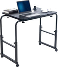 VIVO Mobile Over the Bed and Recliner Table, Tilting Laptop Tray with Height and Length Frame Adjustment, Ergonomic Overbed Kids and Adult Desk on Wheels, Black, DESK-V202B by Unknown