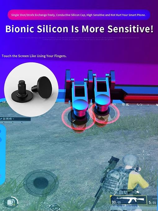 PUBG Mobile Controller Radiator Fast Cooling Phone Gamepad 4 Trigger 6 Finger Operation - L1R1/L2R2 for iPhone, Samsung, Oneplus, Pixel, compatible with CoD Warzone Mobile, Fortnite, Powered by USB C - Image 6