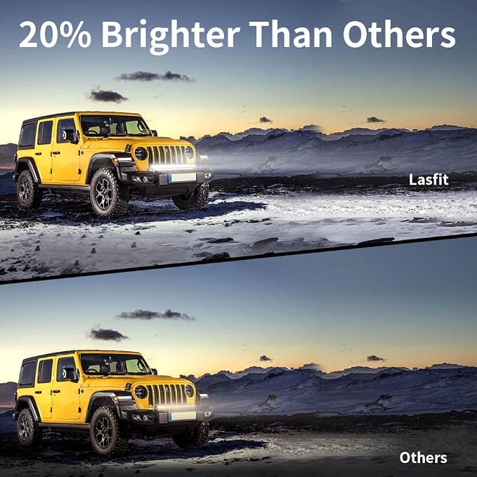 LASFIT 12 inch LED Light Bar Slim Single Row Offroad Spot Flood Combo Light - Image 5