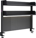 Clamp On Desk Organizer Shelf Privacy Panel for Gaming Desk Desk Extender Pegboard Workstation for Home Desk Organization 23.6/31.5/39.3in Desk Pegboard Includes 20 Accessories Black(60cm/23.6in) by Unknown
