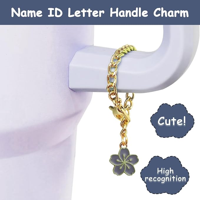 Stanley Cup Accessories Set,Including 2 Pcs 0.4in Straw Cover, 1 Silicone Spill-Proof Stopper Set of 3, 1 Cute Flower Handle Charm, 1 Silicone Boot Fits Stanley 40&30 Oz Tumbler (Twilight) - Image 3
