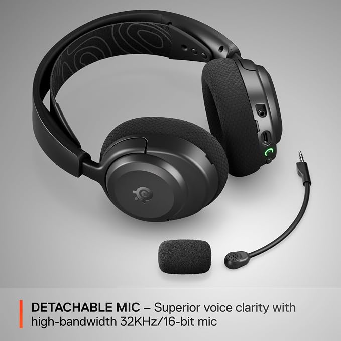 SteelSeries Arctis Nova 3P Wireless Multi-Platform Gaming Headset — Mobile App Control — 40 HR Battery — Neodymium Magnetic Drivers — 2.4GHz/Bluetooth — PS5, PS4, PC, Switch, Mobile — Black - Image 8