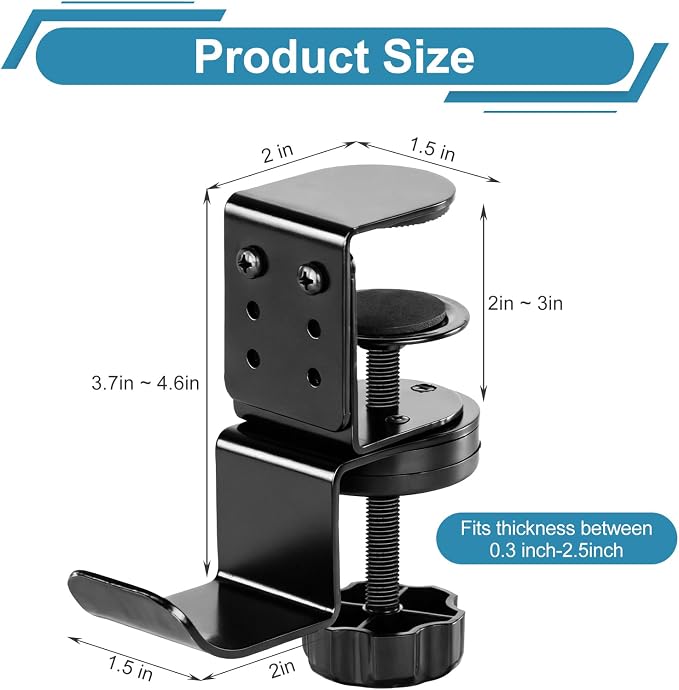 MYITYARD Clamp Mug Hooks Under Desk, Clip On Hook Cup Holder - Image 2