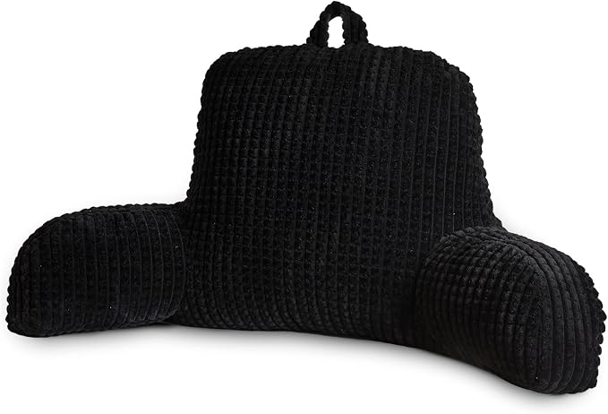 A Nice Night 17" Bed Wedge Pillows with Arms for Sitting in Bed，Black by ANICENIGHT