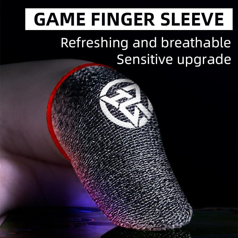 Flexible Gaming Finger Gloves Protectors with Ventilated Fabric Perfect for Shooters Competitive Gaming 2pcs Touch Display Conductive Fiber Finger Covers - Image 6