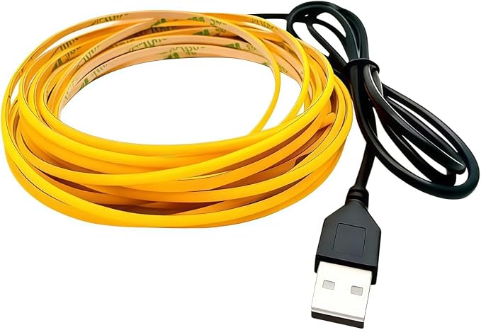 3mm Ultra-Narrow 5V USB COB LED Strip Self-Adhesive for Cabinet Gap Gaming Desk Decor (6000k Cool White, 6t) - Image 4