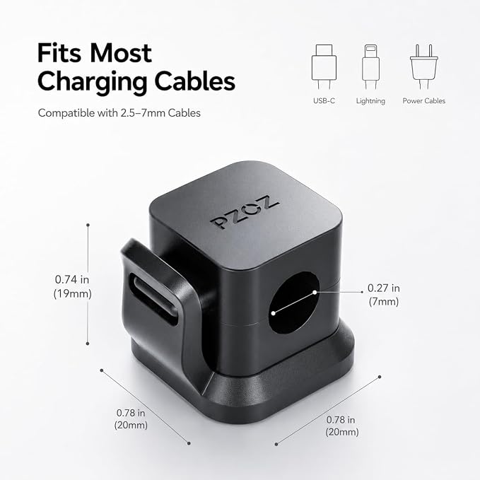 PZOZ Cable Clips 6 Pack, Adhesive Cable Organizer with Locking Buckle - Image 7
