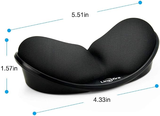 Memory Foam Mouse Wrist Rest Keyboard Wrist Rest Pad Anti-Skid Mousepad Support Wrist Rest Mat for Office Computer Laptop Mac- Durable Comfortable Lightweight Easy Typing(5.1 * 2.8" Black) - Image 8