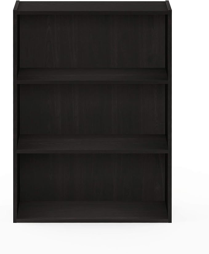 Furinno PASIR Book Shelf, 3-Tier Bookshelf, Storage Shelves Bookcase, 9.7 x 23.7 x 31.5, for Living Room, Bedroom, Home Office, Espresso - Image 8