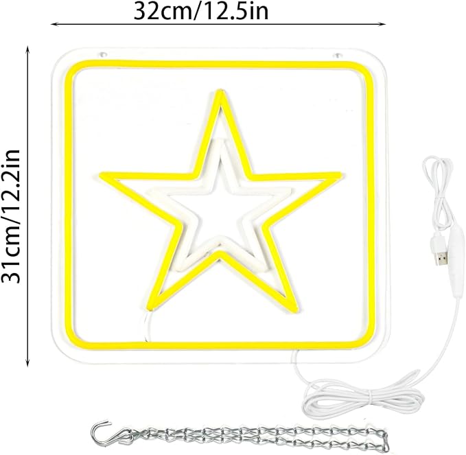 Military-themed Neon Signs Army Veteran Neon Lights Wall Decor for Man Cave Bedroom Bar Army Themed Gift Art for Christmas Party-13.31×13 IN-USB Powered-Acrylic - Image 7