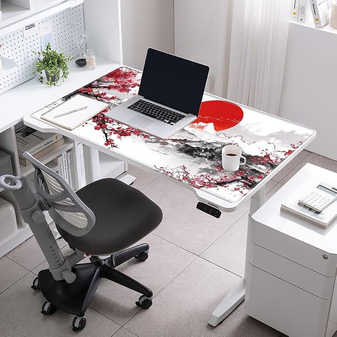 48x24 Mouse Pad Giant Cherry Blossom Desk Mat Large Mousepad Gaming Red Sakura Mouse Mat Huge Oversized Desk Pad XXXXL Computer Mat for Office Work Women - Image 6