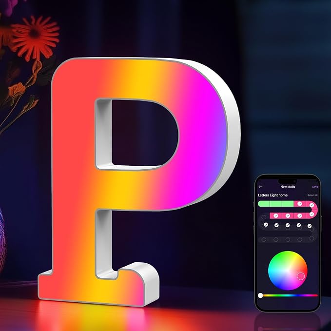 Light Up Letters Marquee Letter LED Lights Music Sync RGB Color Changing by MeRGB