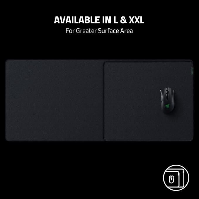 Razer Strider Hybrid Mouse Mat with a Soft Base & Smooth Glide, Black, L | Firm Gliding Surface, Anti-Slip Base, Rollable & Portable, Anti-Fraying Stitched Edges, Water-Resistant, Large - Image 7