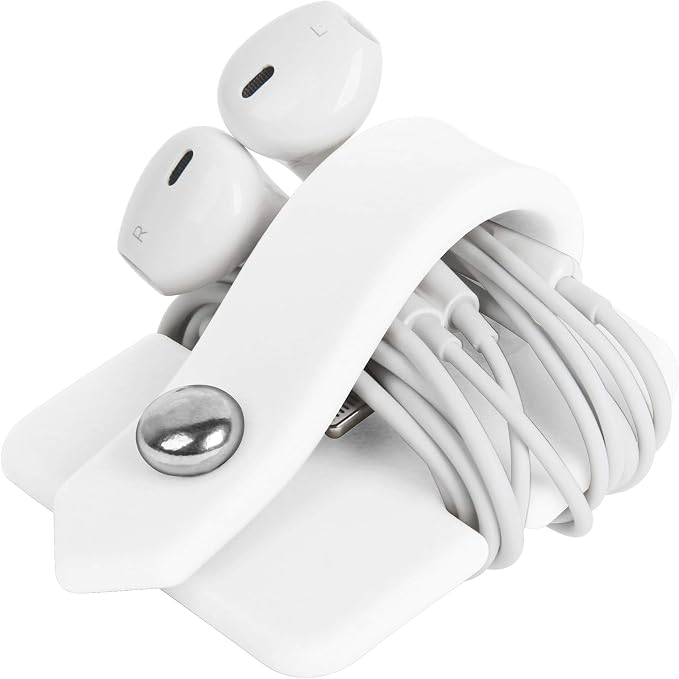 Cord Organizer Earbuds Holder Earphone Wrap Earphones Organizer Headset Headphone Earphone Wrap Winder Cord Manager Cable Winder White - Image 5